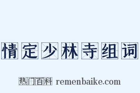 情定少林寺组词是什么意思的图片